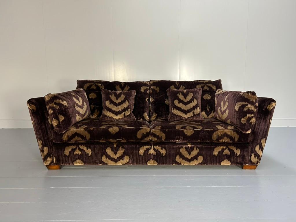 Suite Duresta Mandalay et 2 fauteuils en aubergine et velours doré en vente 3