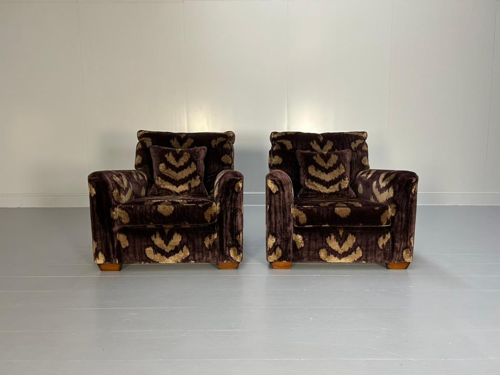 Suite Duresta Mandalay et 2 fauteuils en aubergine et velours doré en vente 4