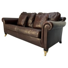 Duresta "New Plantation" 2.5-Seat Sofa - In Dark Brown Leather