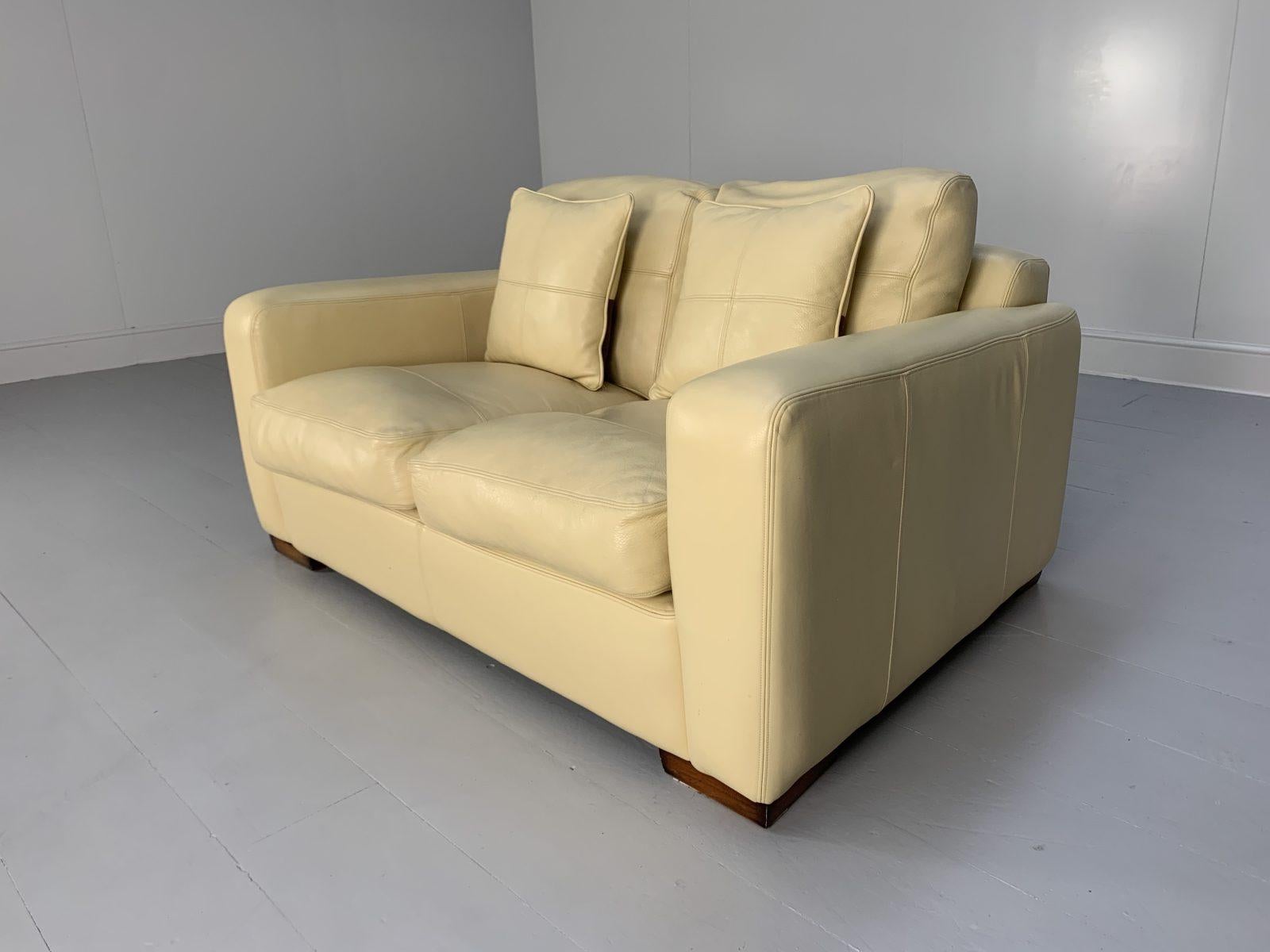 Duresta “Panther” 2-Seat Sofa – in Cream Leather For Sale 1