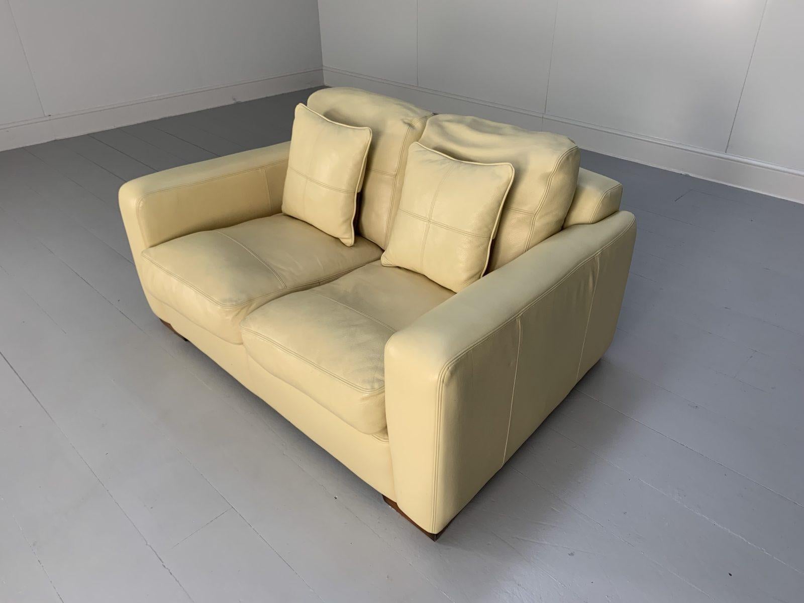 Duresta “Panther” 2-Seat Sofa – in Cream Leather For Sale 2