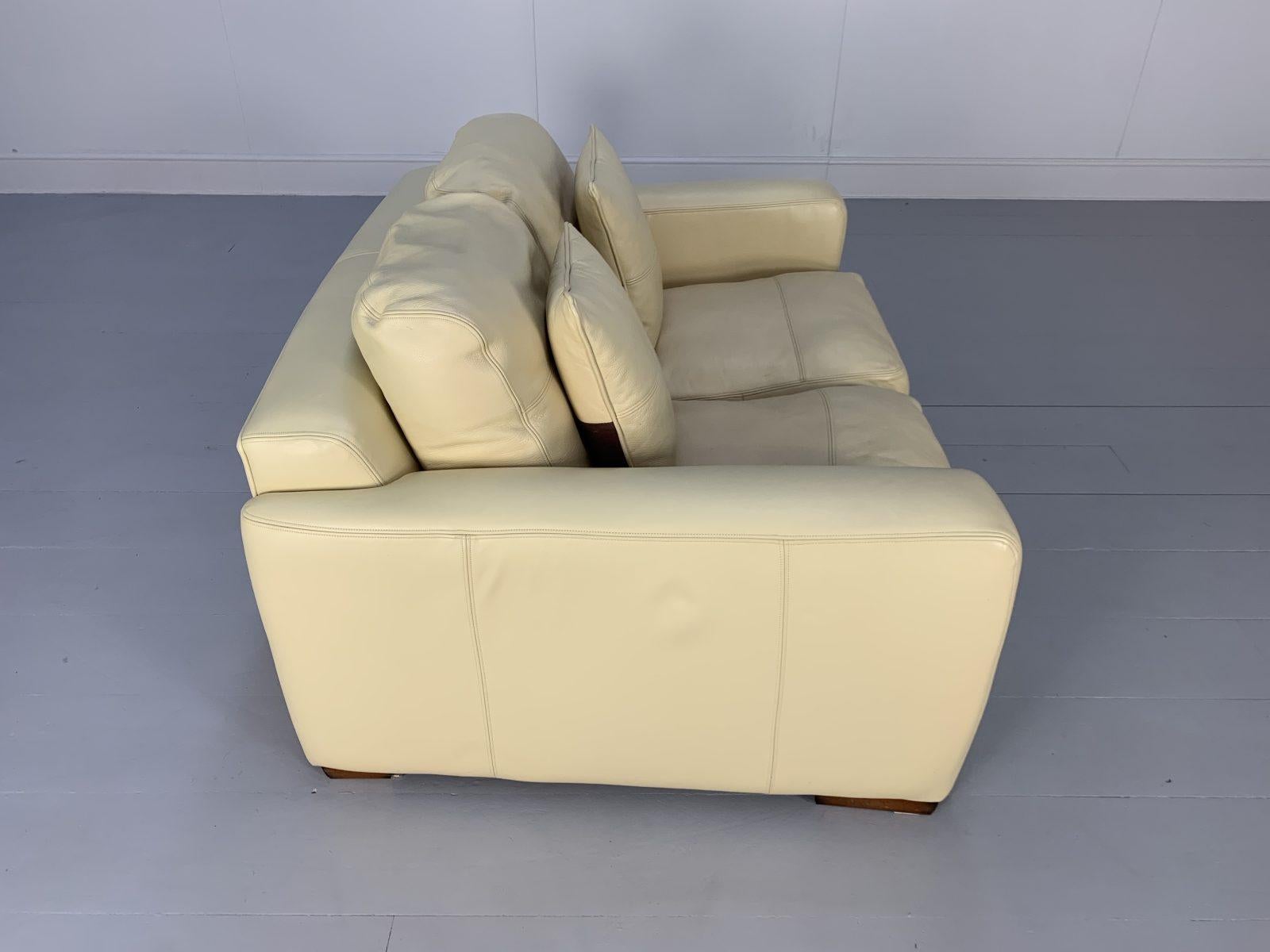 Duresta Panther 2-Sitz Sofa - in Creme Leder im Angebot 5