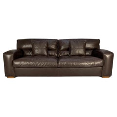Duresta “Panther” Grand 3-Seat Sofa, in Dark Brown Leather
