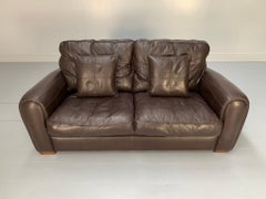 Duresta "Spitfire" 2-Seat Sofa - In Dark Brown "Mustang" Leather