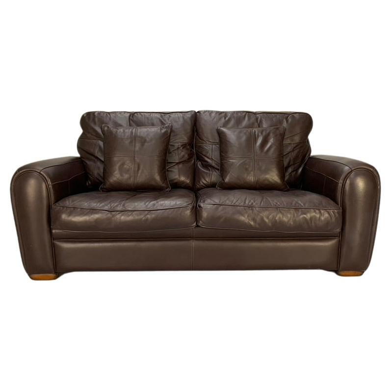 Duresta "Spitfire" 2-Seat Sofa - In Dark Brown "Mustang" Leather
