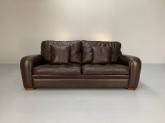 Duresta "Spitfire" 2.5-Seat Sofa - In Dark Brown "Mustang" Leather