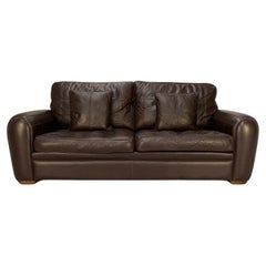 Used Duresta "Spitfire" 2.5-Seat Sofa - In Dark Brown "Mustang" Leather