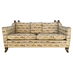 Duresta "Trafalgar" 2.5-Seat Sofa - In Fish Print Linen