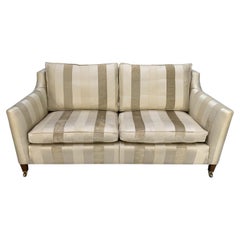 Used Duresta “Villeneuve” Sofa – 2.5-Seat – in Ivory Gold Stripe