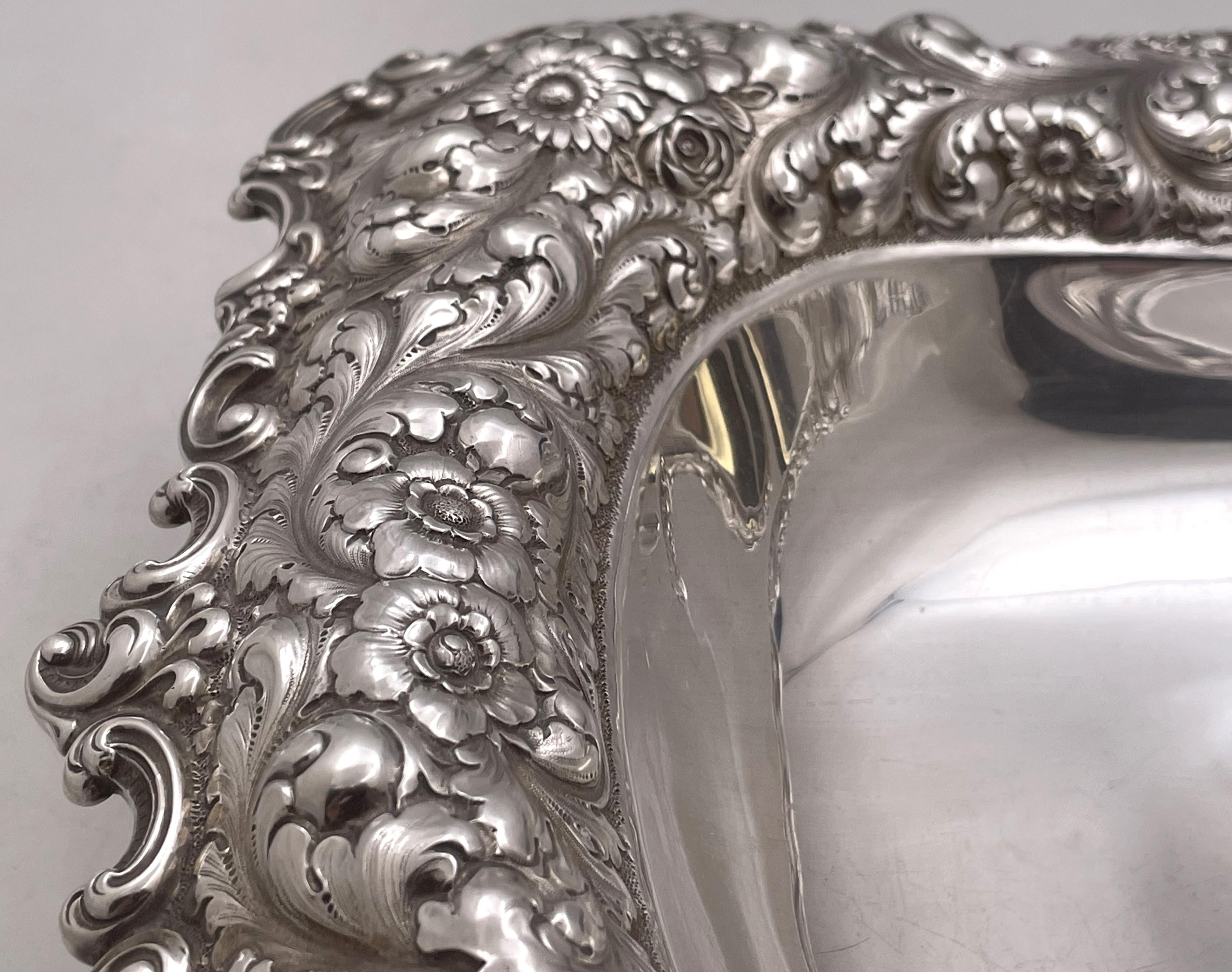 Argento Ciotola in argento con riporto di Durgin per Grogan della fine del XIX secolo in vendita