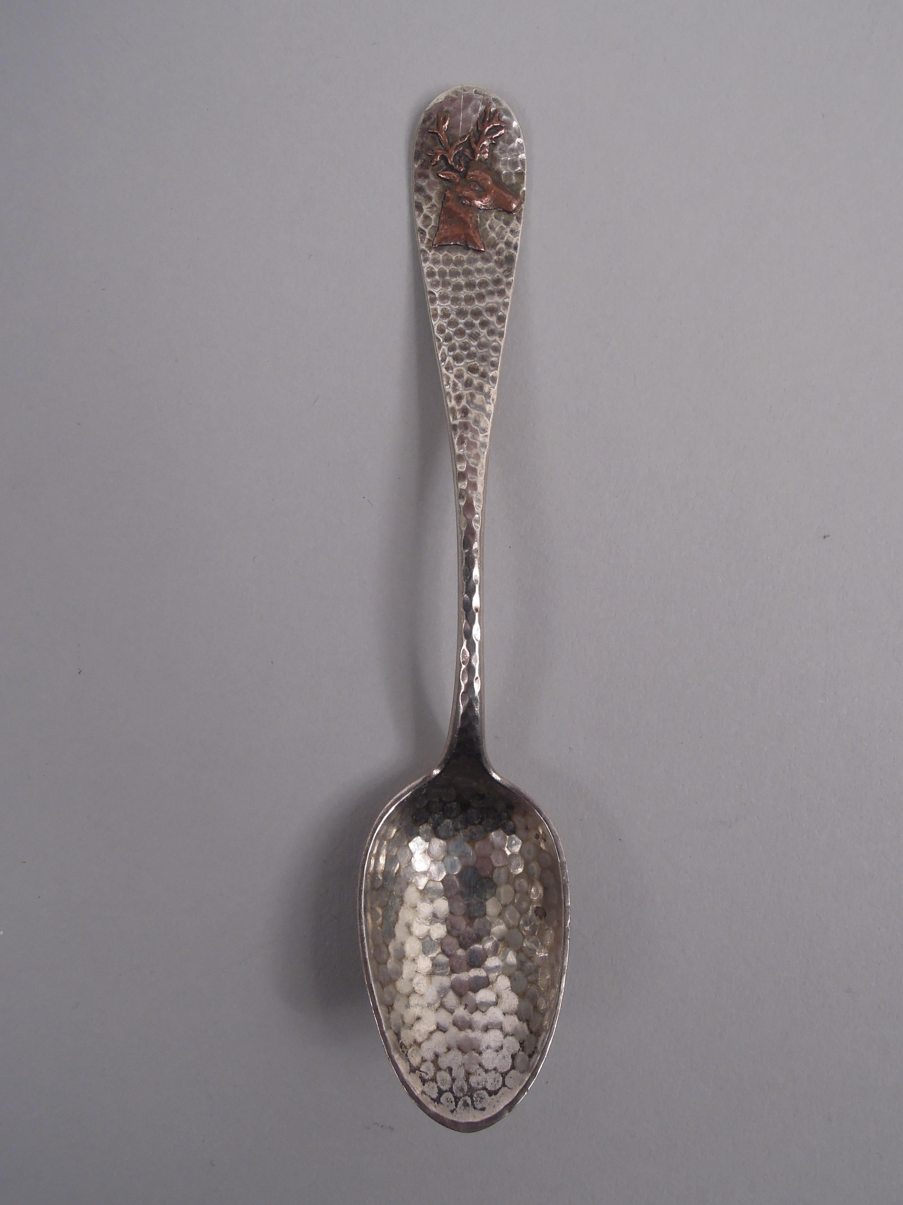 Durgin Cucharas Demitasse de caza y pesca de metal mixto japonesas Japonismo
