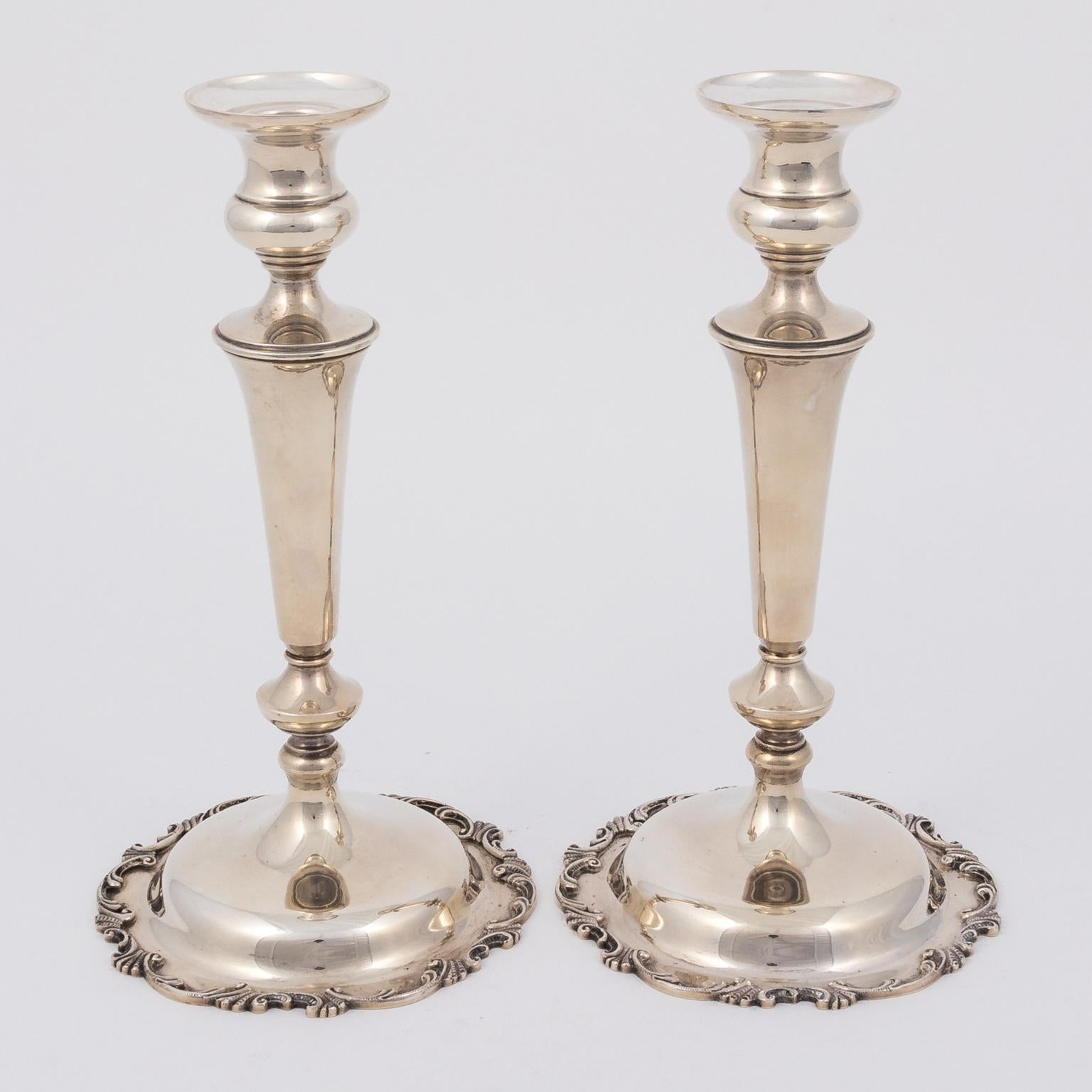 20th Century Durgin Rare Sterling Silver Candlesticks