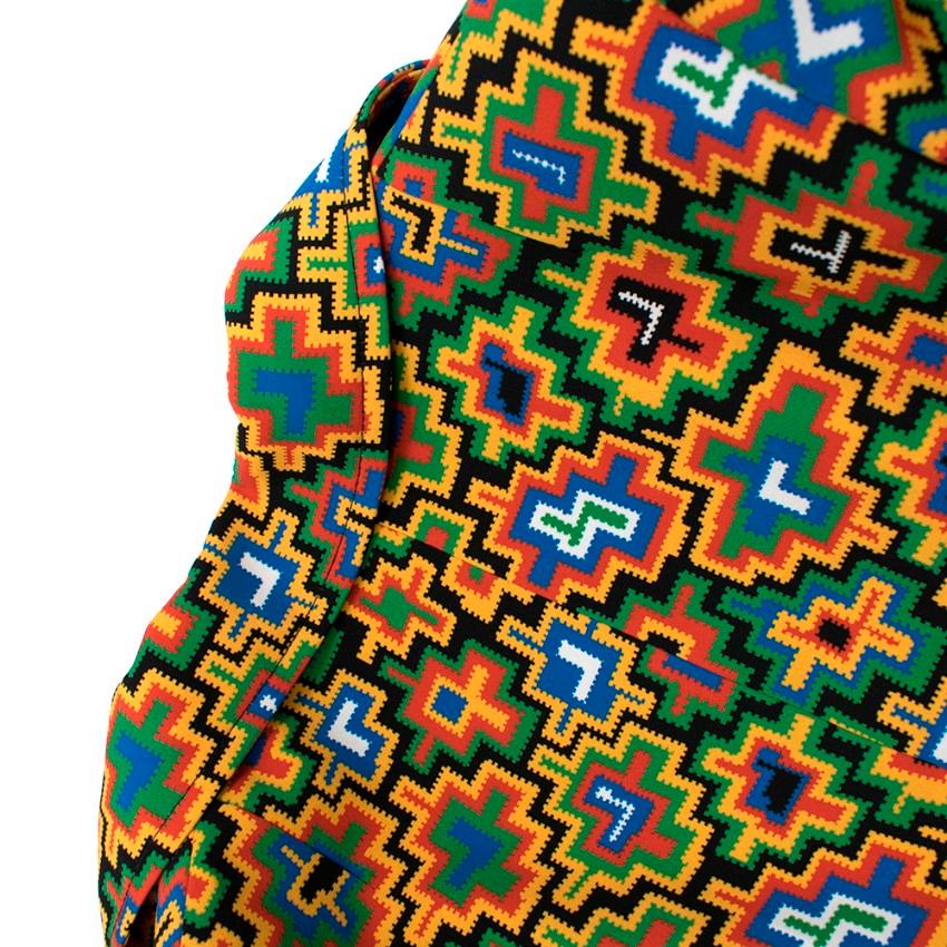Women's Duro Olowu Multicoloured Printed Silk Blend Coat S 38 For Sale