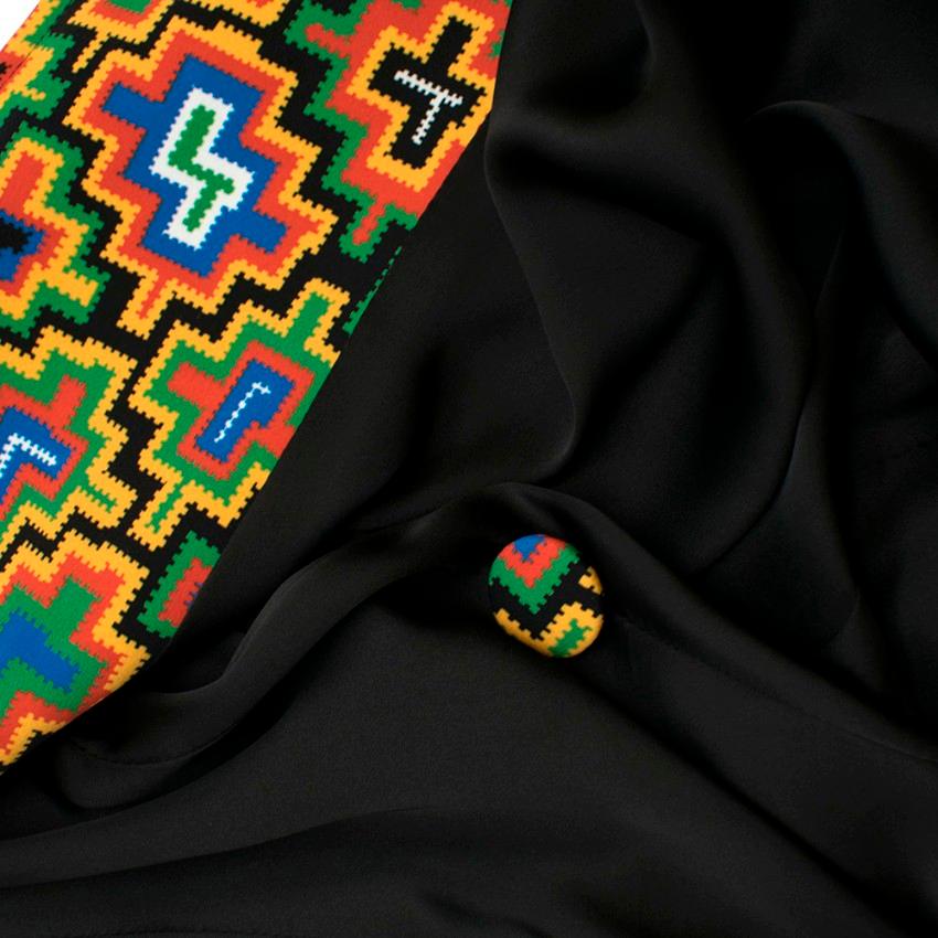 Women's Duro Olowu Multicoloured Printed Silk Blend Coat - Size US 6