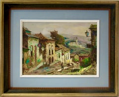 Scène de village avec Church's