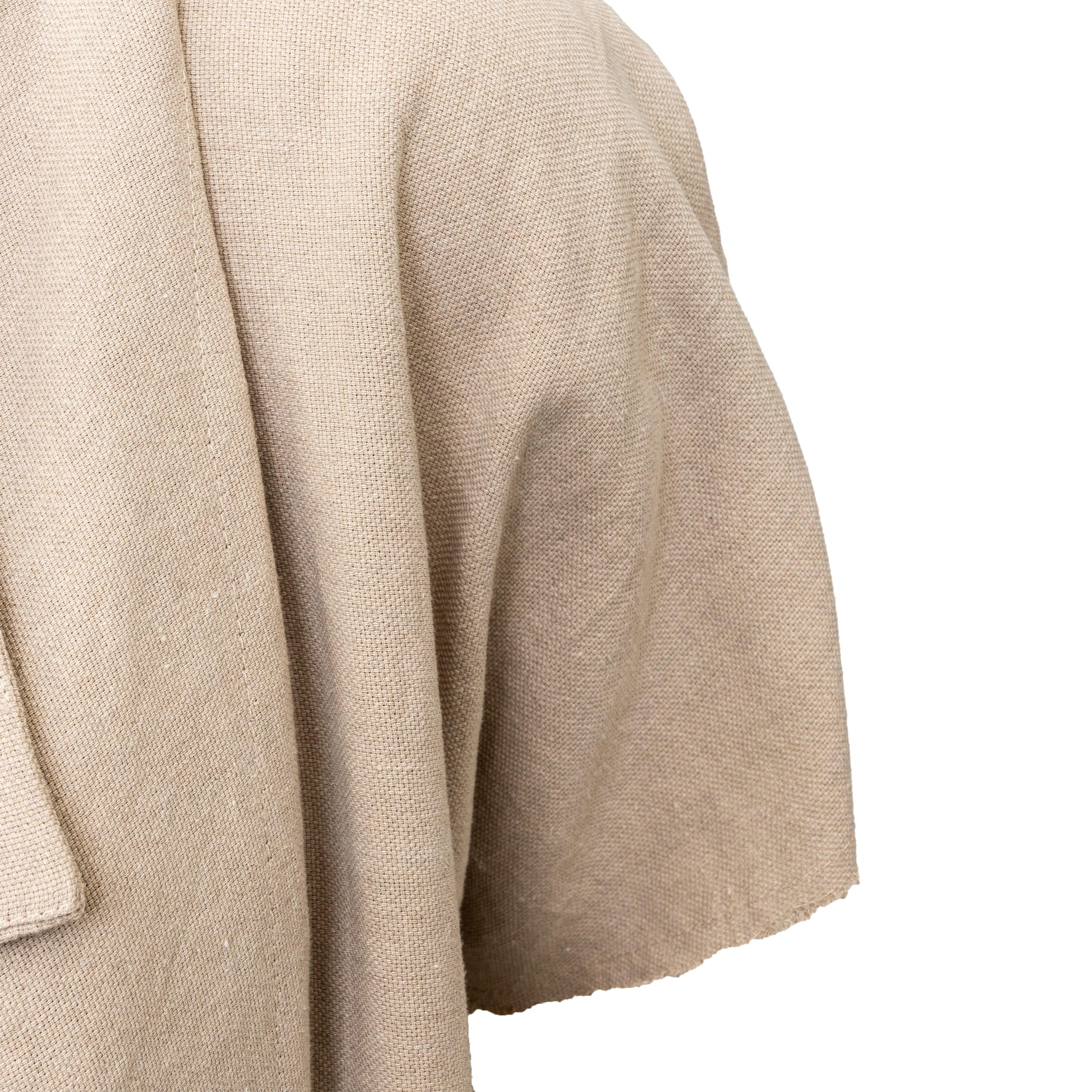 Beige Dušan Linen Half Sleeve Jacket - '10s For Sale