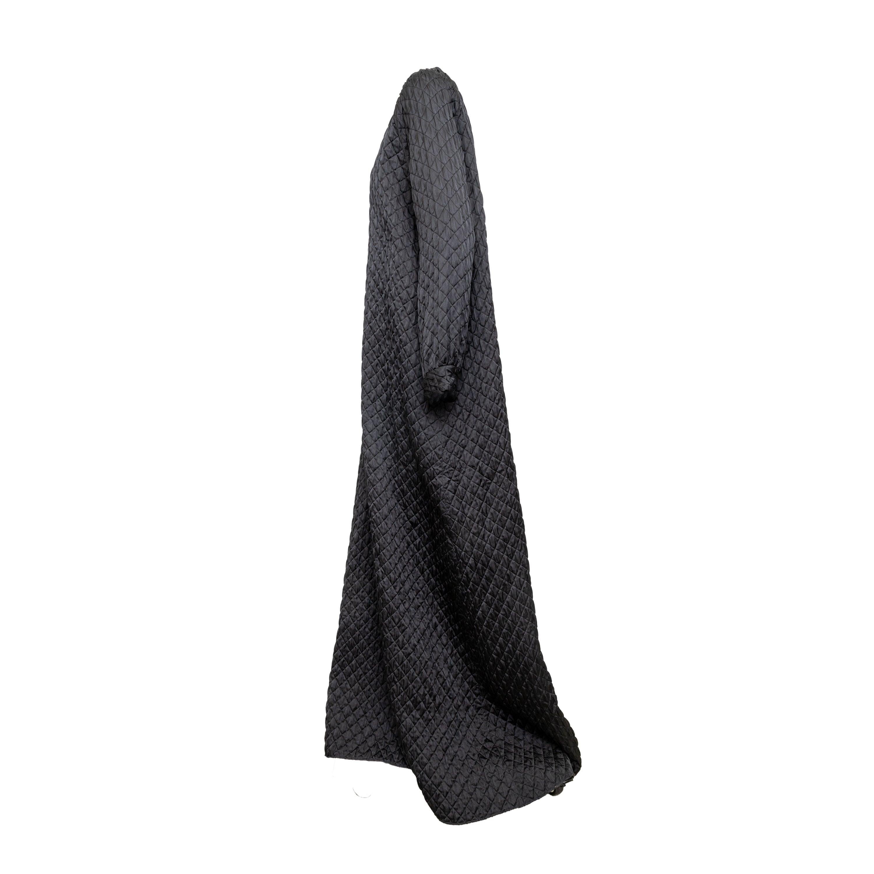 Black Dušan Quilted Long Dress - '10s For Sale
