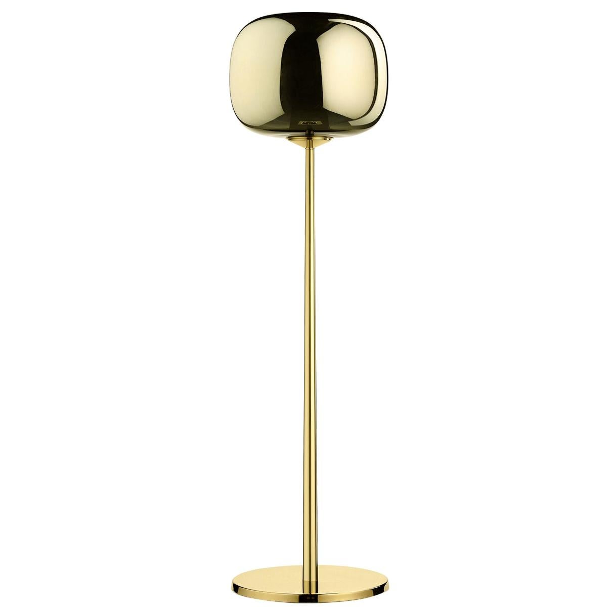 Dusk Dawn Brass Floor Lamp By Branch