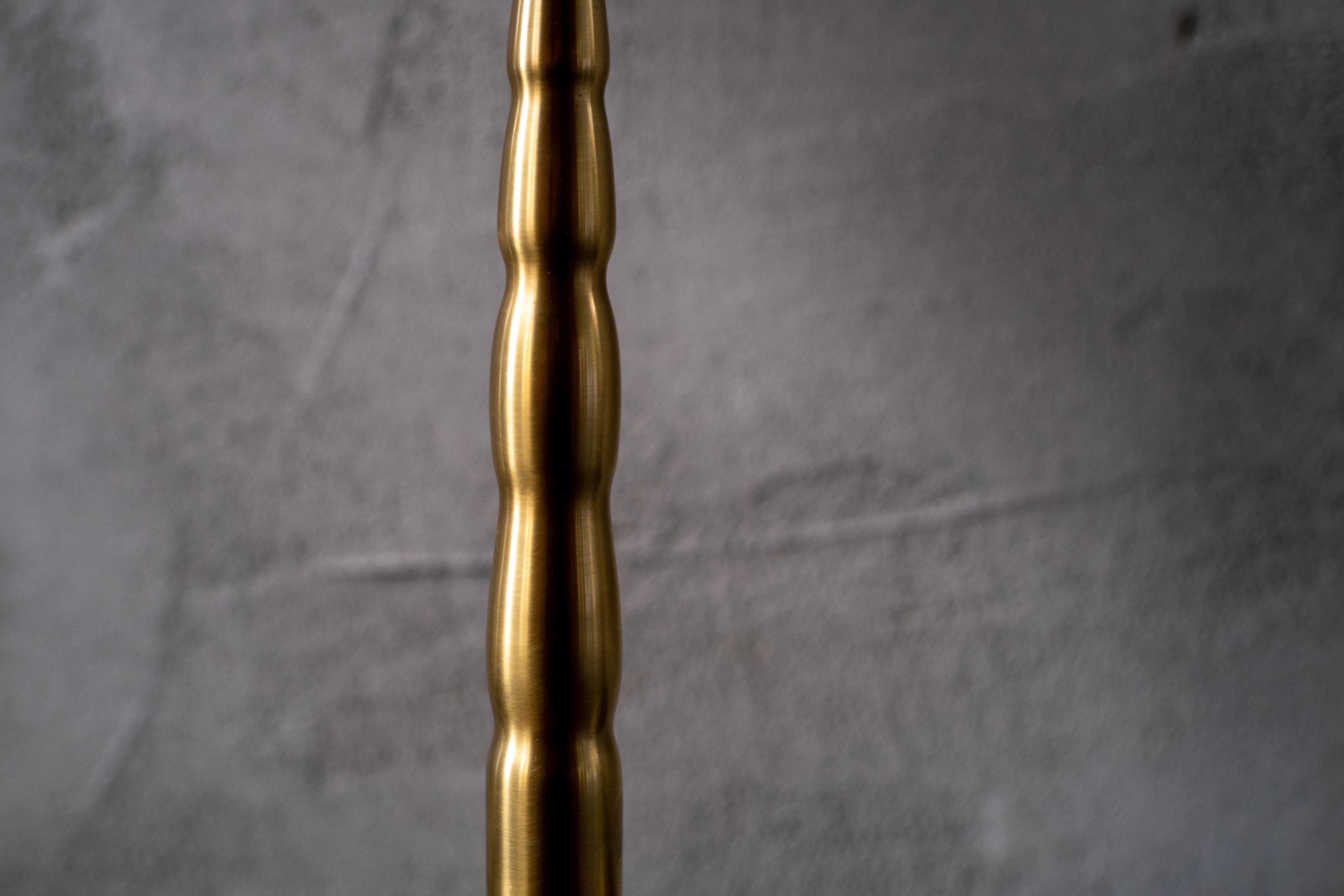 American Table Lamp by Jordan Hufnagel in solid brass For Sale