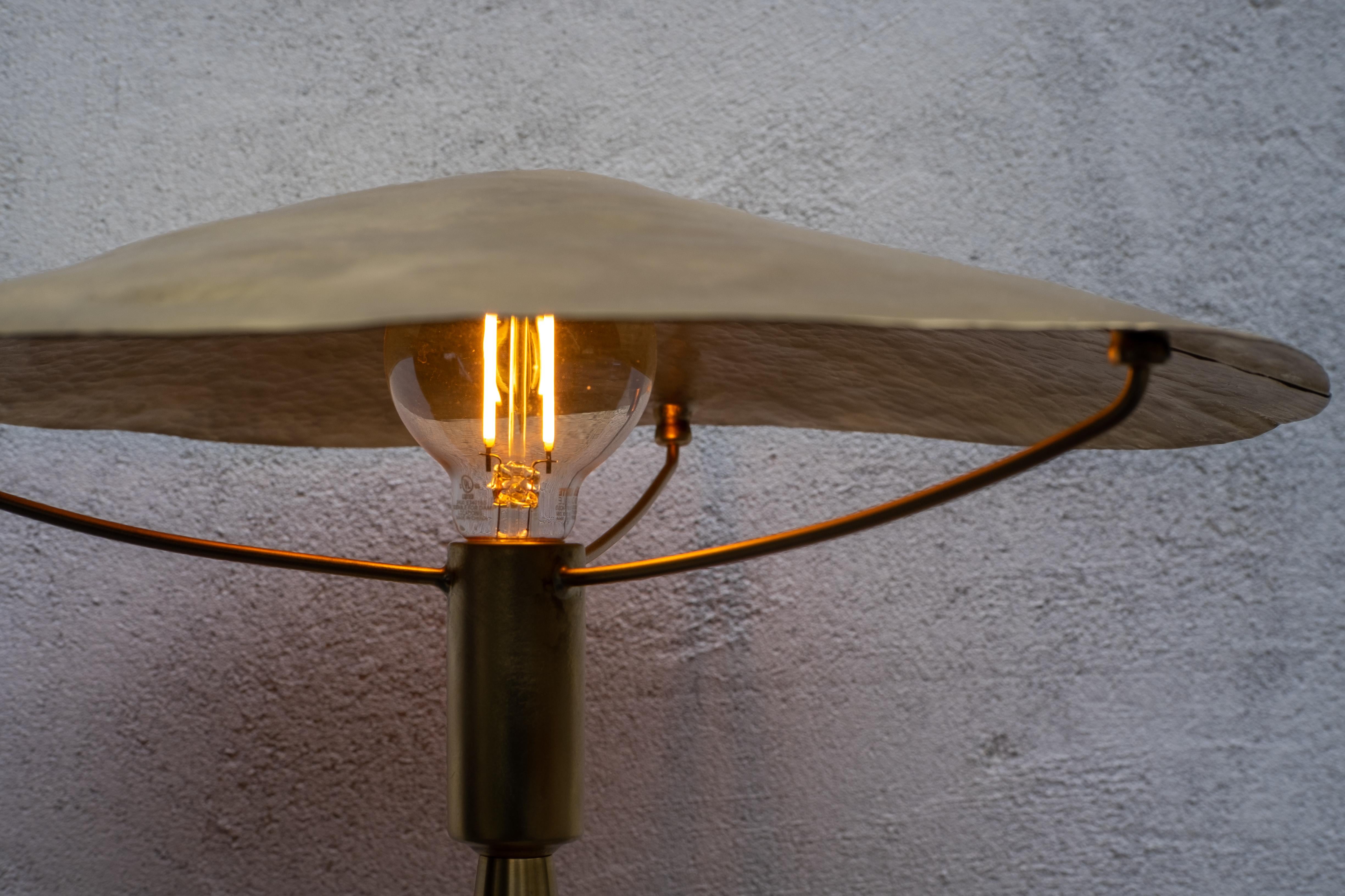 Contemporary Table Lamp by Jordan Hufnagel in solid brass For Sale