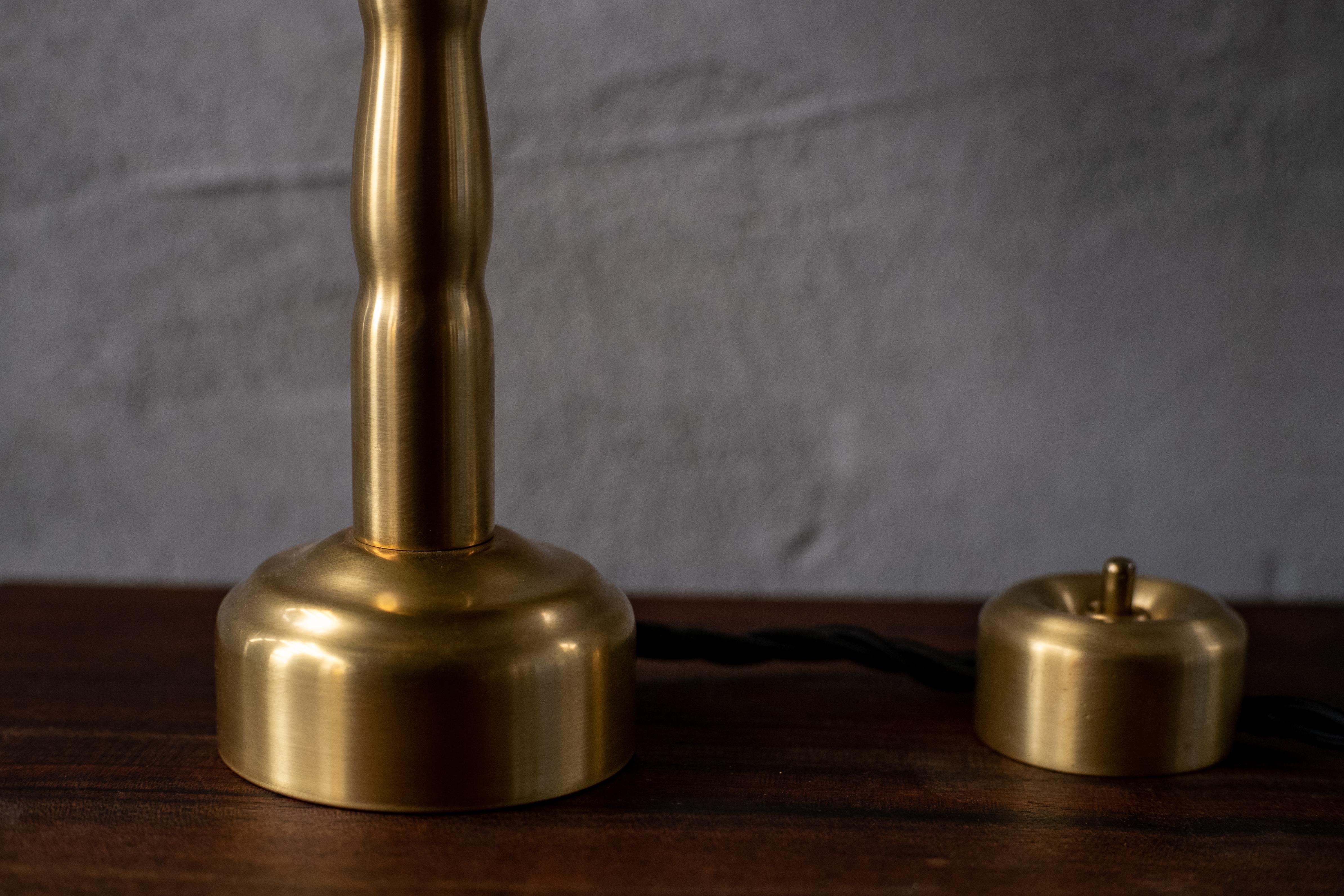 Table Lamp by Jordan Hufnagel in solid brass For Sale 1