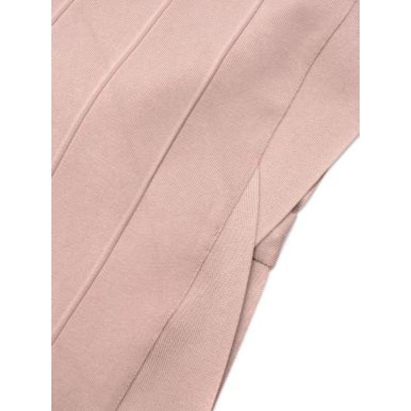 Dusky Pink Stretch Knit Bandage Dress For Sale 5