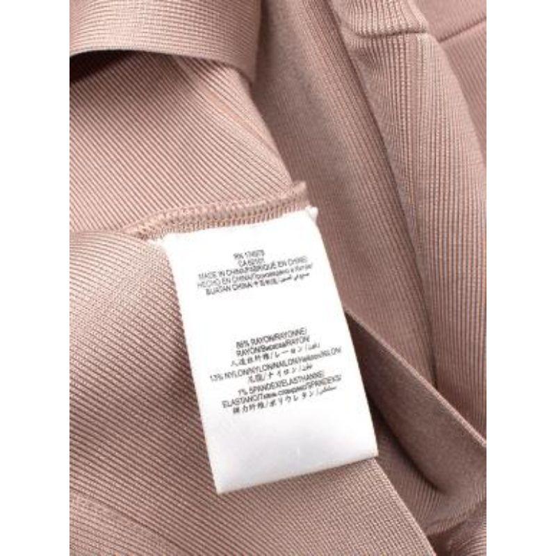 Dusky Pink Stretch Knit Bandage Dress For Sale 1