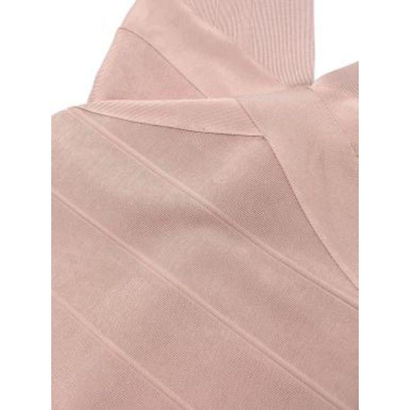 Dusky Pink Stretch Knit Bandage Dress For Sale 4