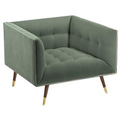 Poltrona Dust con frassino-056-1, ottone lucido e liscio 60