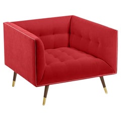 Sillón Polvo con Fresno de Haya-056-1, Latón Pulido y Liso 72