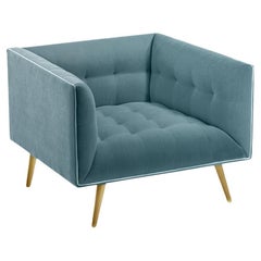 Poltrona Dust con Oak naturale e Paris blu scuro