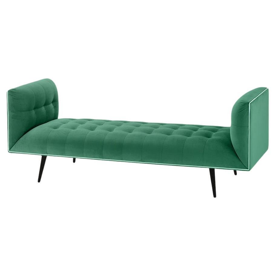 Banc à poussière, petit avec frêne-056-5 et vert de Paris