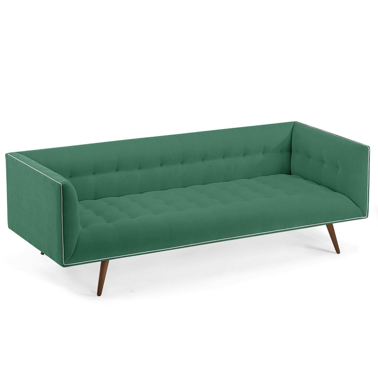 Metal Dust Sofa, Large with Beech Brown For Sale