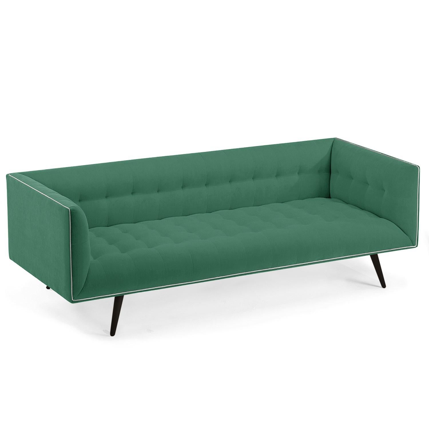 Metal Dust Sofa, Large with Beech Ebony For Sale