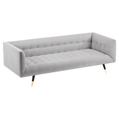 Dust Sofa, groß mit Buche Ebenholz - Messing poliert