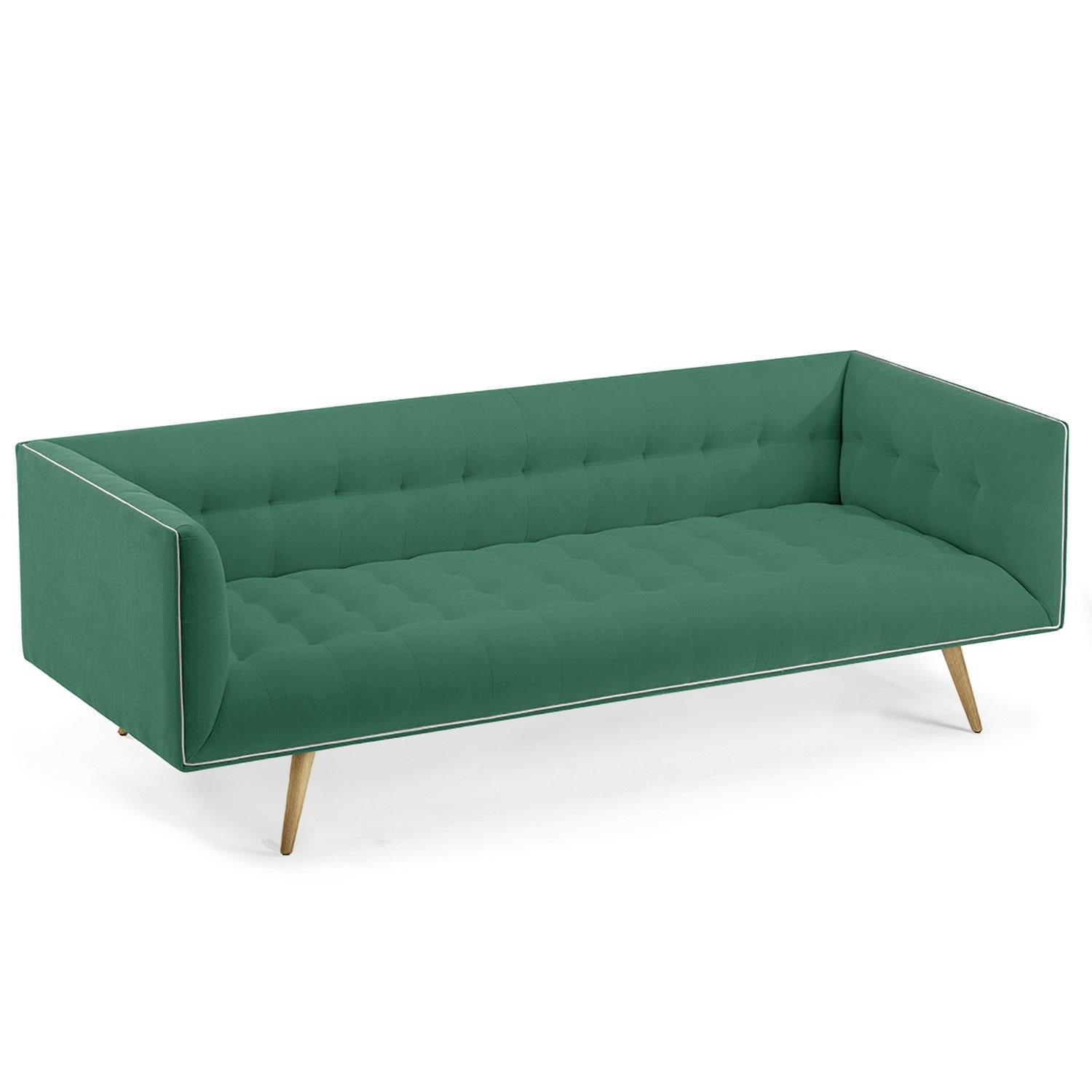 Metal Dust Sofa, Large with Natural Light Oak For Sale