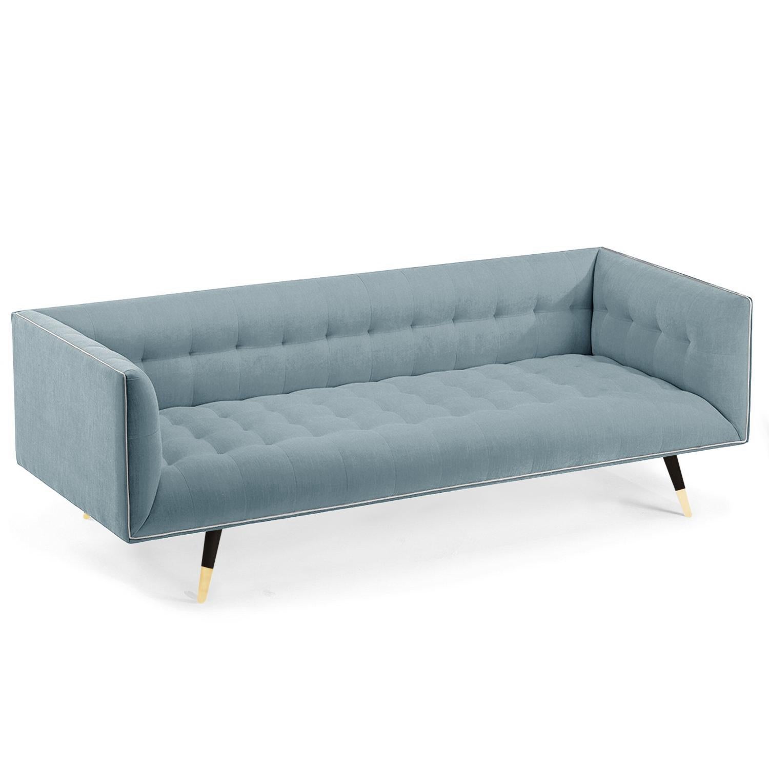 Dust Sofa, Medium with Beech Ebony - Polished Brass For Sale 3