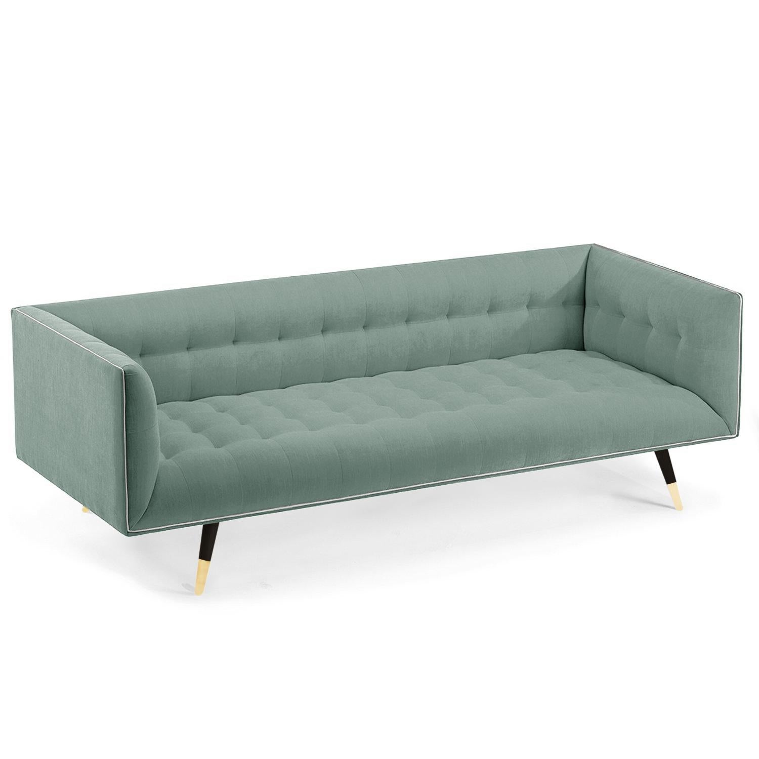 Sofa Dust avec ébène de hêtre - Laiton poli en vente 6