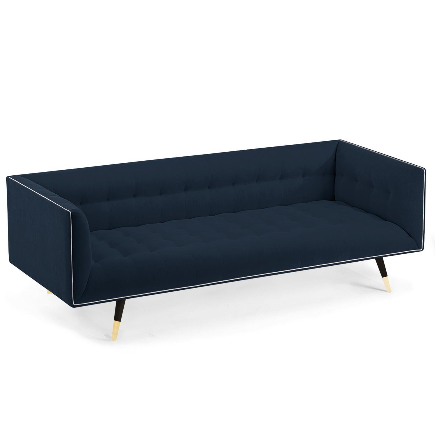 XXIe siècle et contemporain Sofa Dust avec ébène de hêtre - Laiton poli en vente