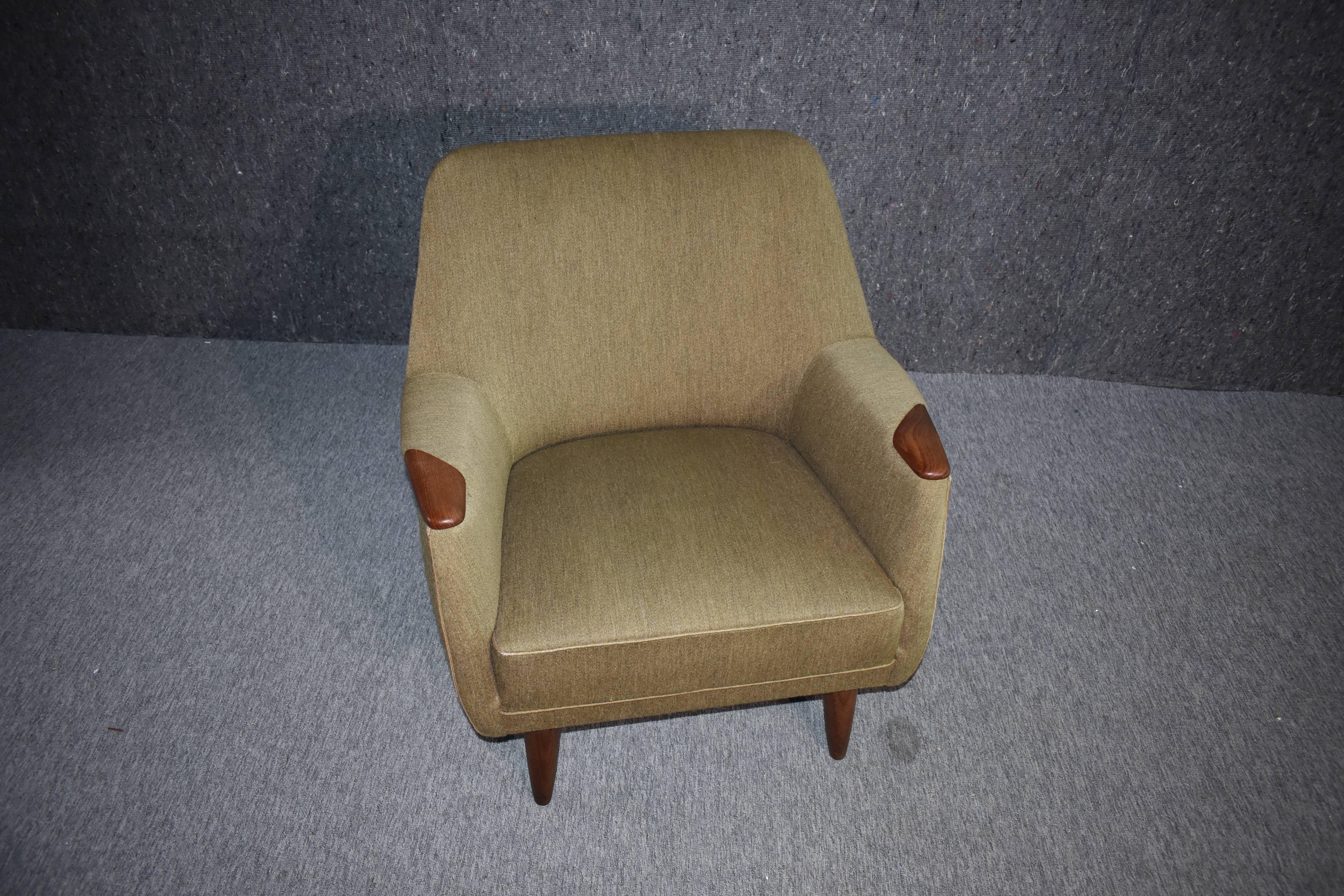 Mid-20th Century Dusted Green Lounge Chairs, Danish Mid-Century Modern, 1960s For Sale