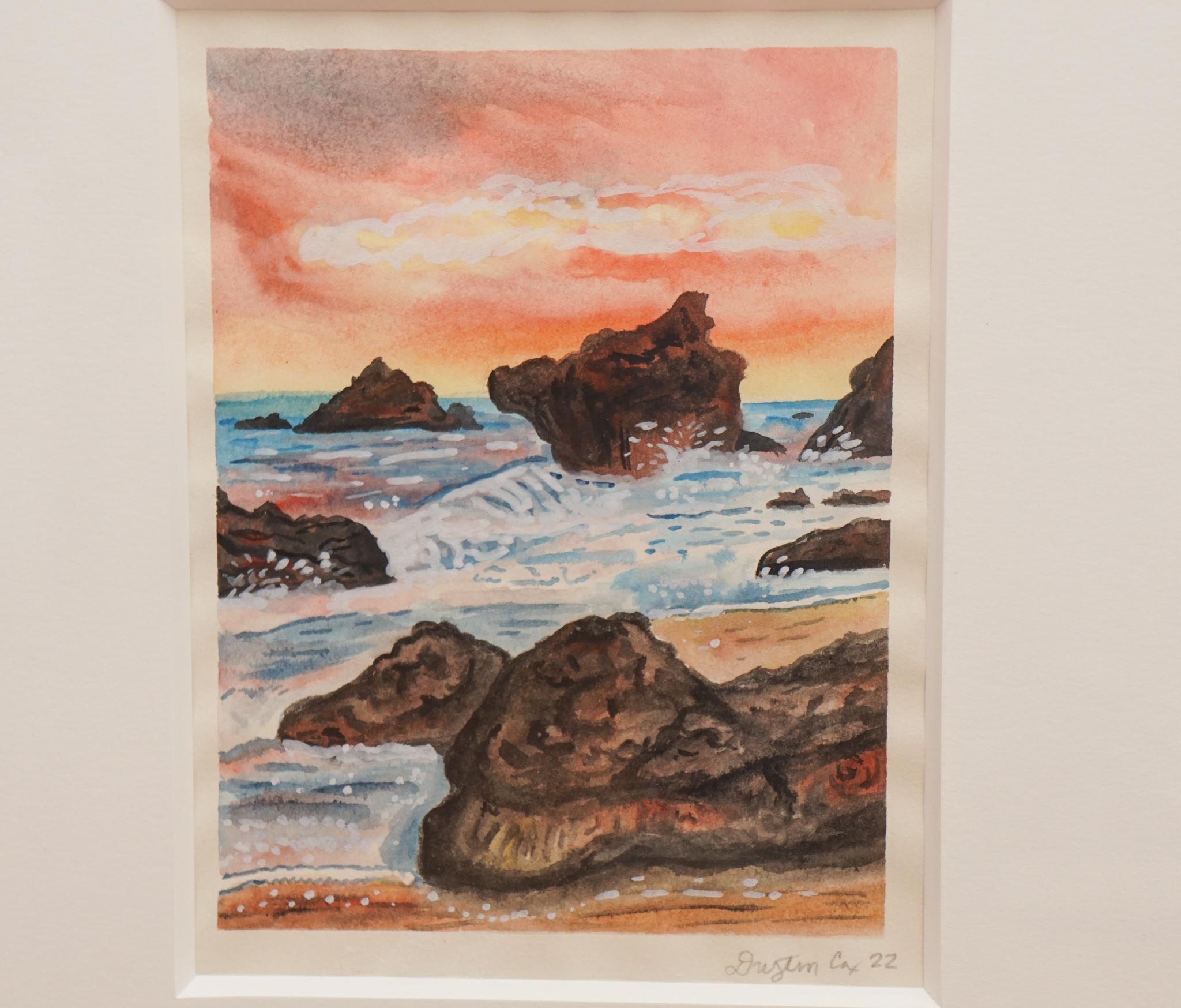 Dustin Cox, „El Matador“, Aquarellgemälde (Organische Moderne) im Angebot
