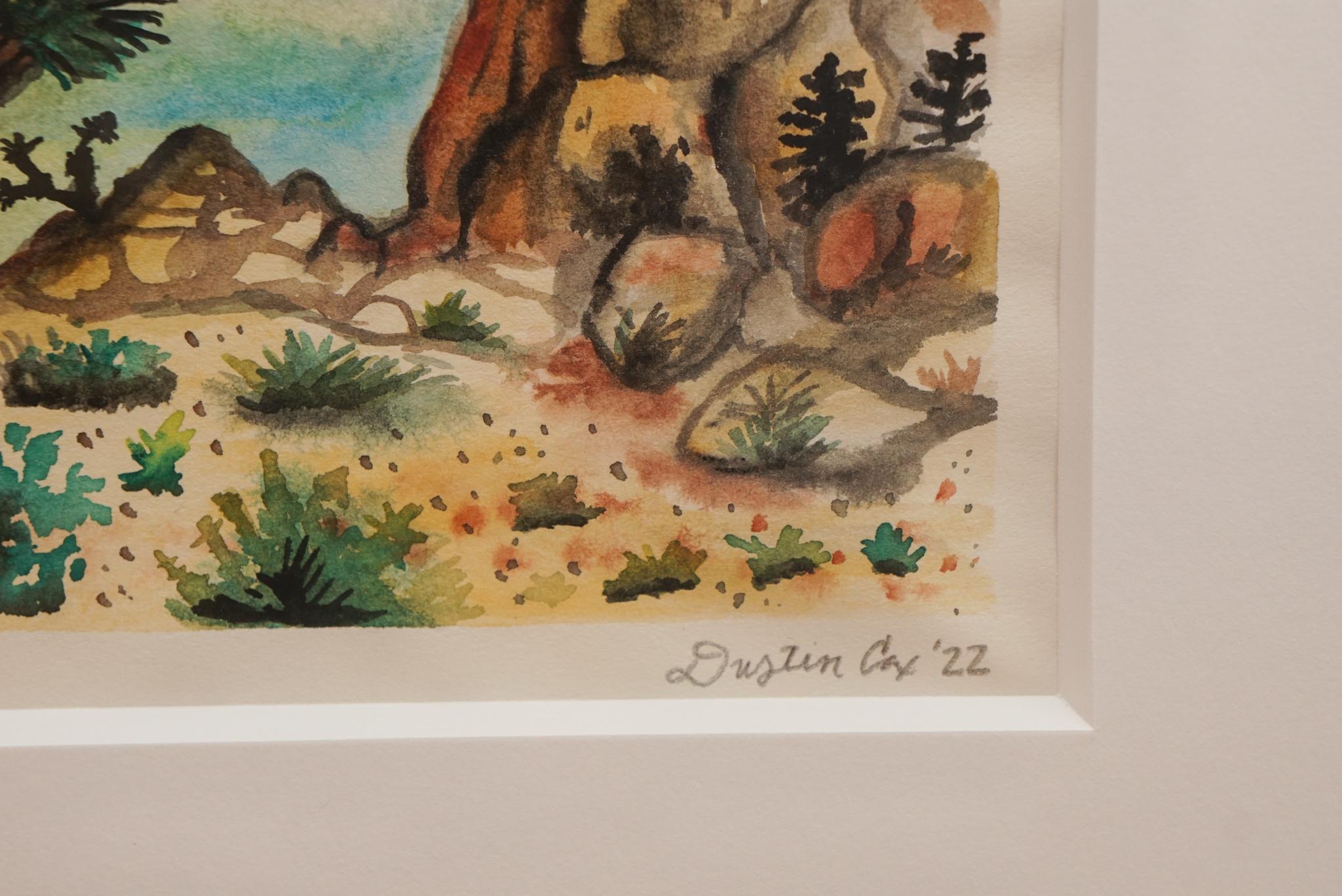 Dustin Cox „Joshua-Baum“ Aquarellgemälde (21. Jahrhundert und zeitgenössisch) im Angebot