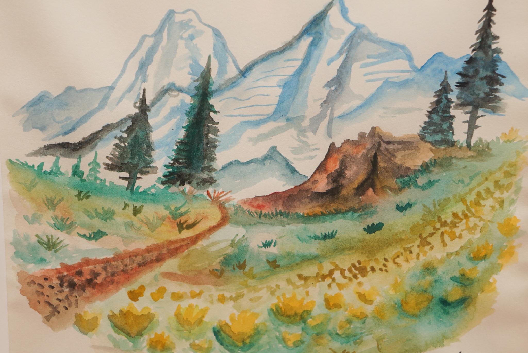 Dustin Cox: „No risk, No story“, Aquarellgemälde (Kanadisch) im Angebot