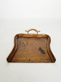 Pelle à poussière en bois et laiton, années 1930