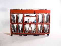 Dustwood Orange Lacquered Dj Booth