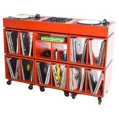 Dustwood Orange Lacquered Dj Booth