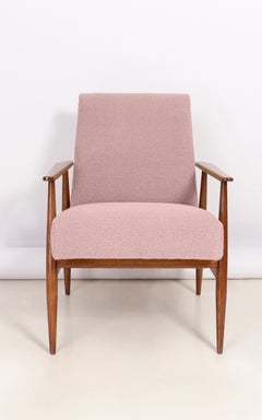 Poltrona Dante in bouclé rosa polvere, H. H. Lis, Europa, anni '60