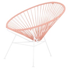 Dusty Pink Condesa Chair, White Frame, by OK Design