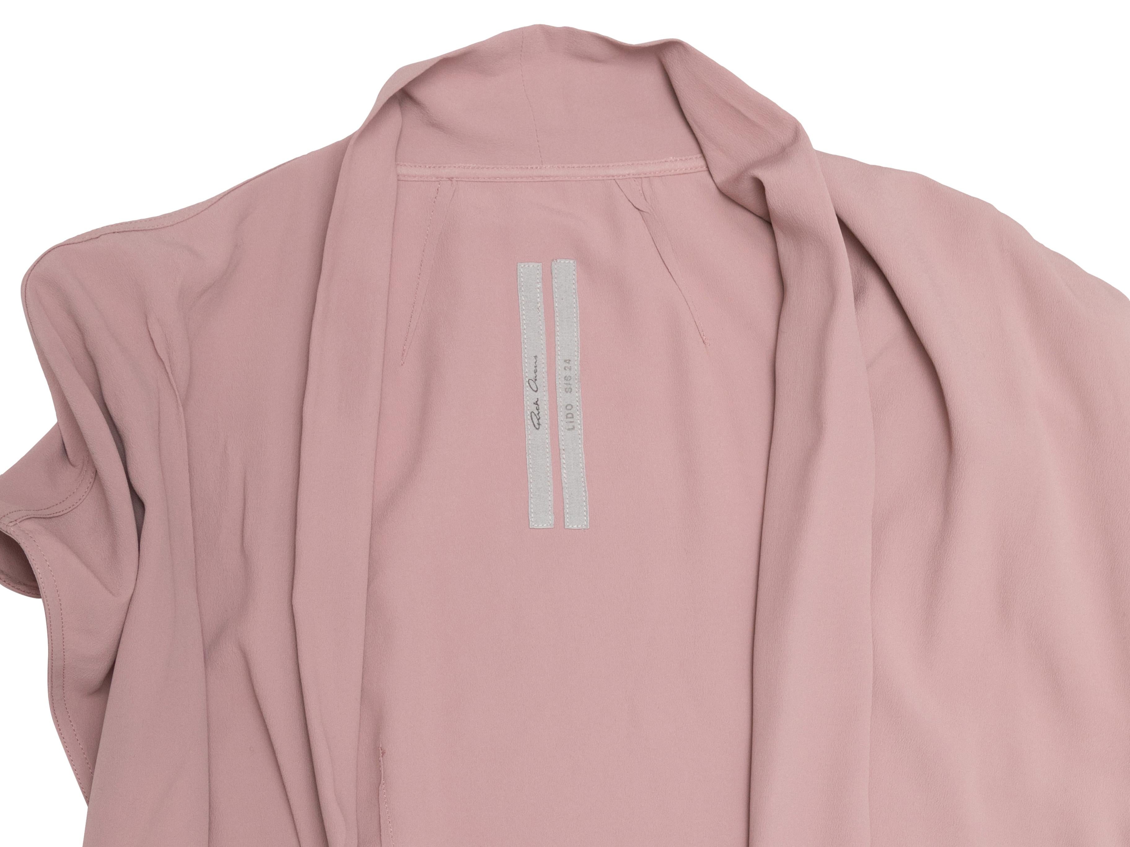 Rick Owens printemps/été 2024 - Haut à manches courtes rose poussiéreux, taille US S Bon état - En vente à New York, NY