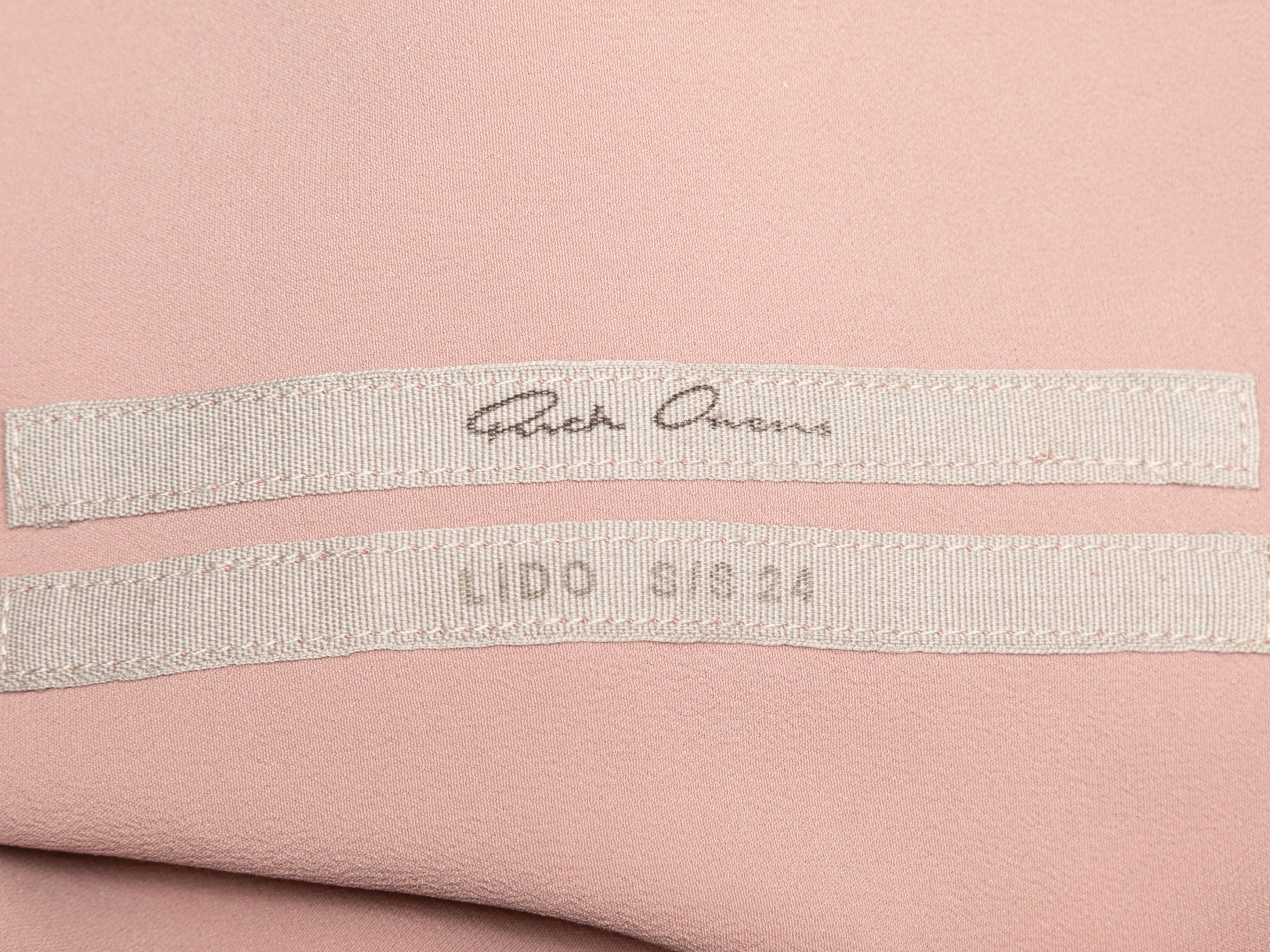 Rick Owens printemps/été 2024 - Haut à manches courtes rose poussiéreux, taille US S Pour femmes en vente